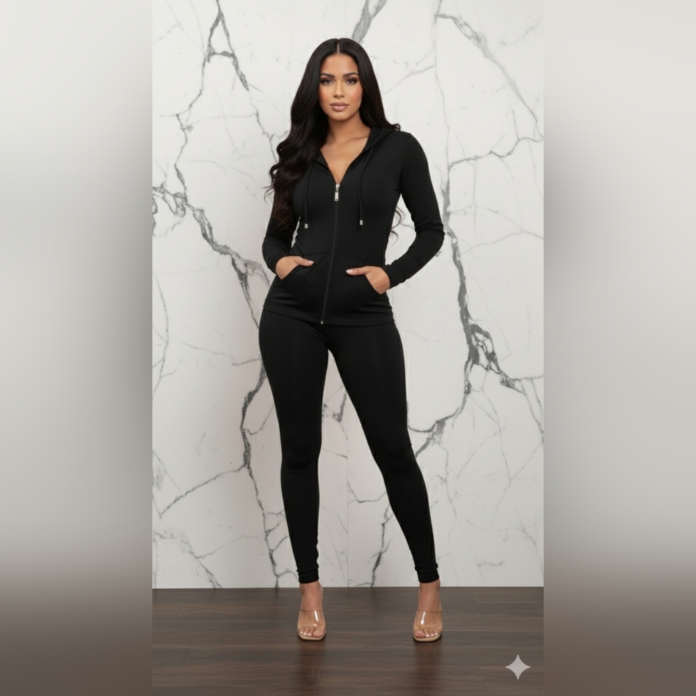 L.J Black Zip-Up Jumpsuit